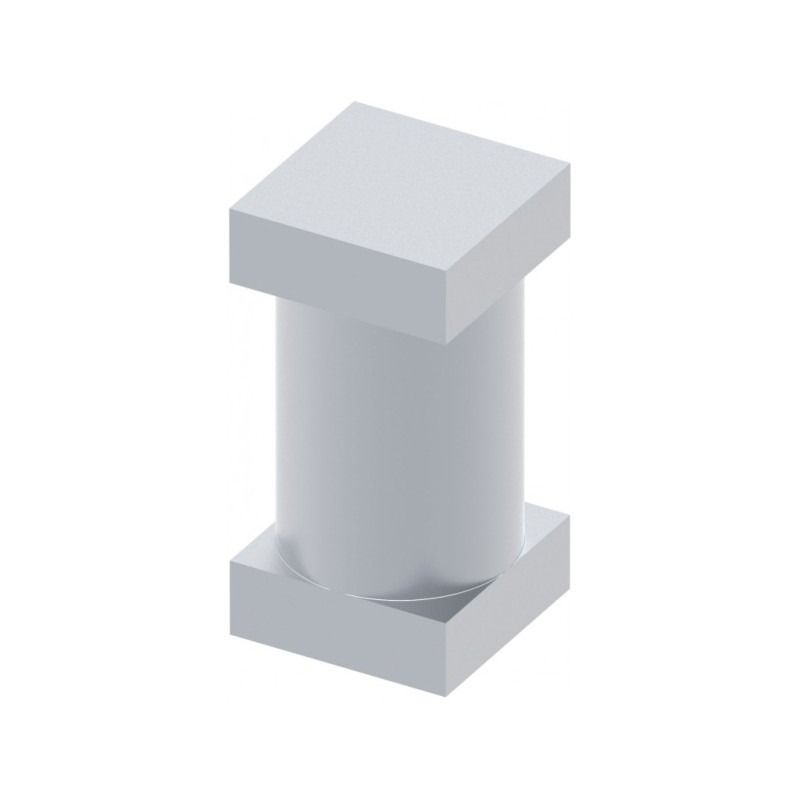 Axe à souder - embase carrée 30mm - Ø30mm - Hauteur 60mm - Pour gond ferronnerie pour portail pivotant