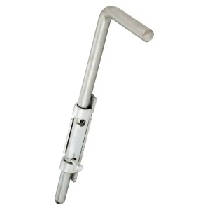 Verrou baïonnette galvanisé pour portails et portillons - Longueur 320mm - Largeur 100mm - Ø16mm - à visser