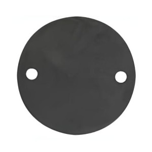 Platine ronde universelle en acier brut épaisseur 6mm, ø100mm, avec 2 trous ø10mm