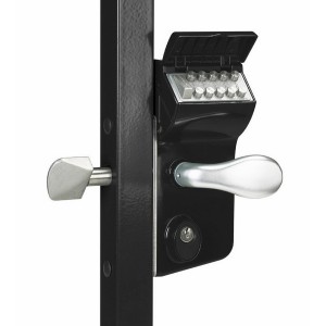 Serrure à code mécanique Locinox pour portail coulissant - Profil 60mm - noire