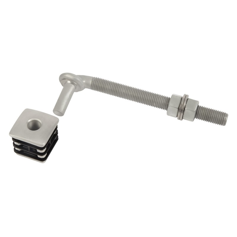 Gond M16 pour Portillons - Tige filetée 160mm - acier galvanisé - Bouchon renforcé en aluminium - Pour profil de 50mm - Locin