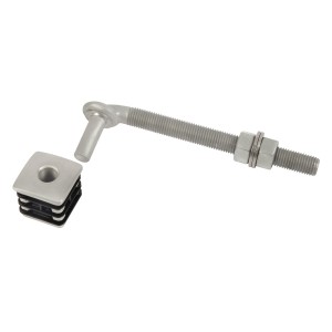 Gond M16 pour Portillons - Tige filetée 160mm - acier galvanisé - Bouchon renforcé en aluminium - Pour profil de 50mm - Locin