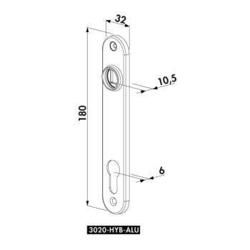 Plaque de propreté pour serrure à encastrer Locinox - argentée (vendu à l'unité)