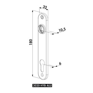 Plaque de propreté pour serrure à encastrer Locinox - argentée (vendu à l'unité)