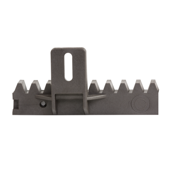 Crémaillère PVC noire armée avec carré en acier pour portail coulissant - L'ORIGINALE - longueur 1m - 6 fixations basses