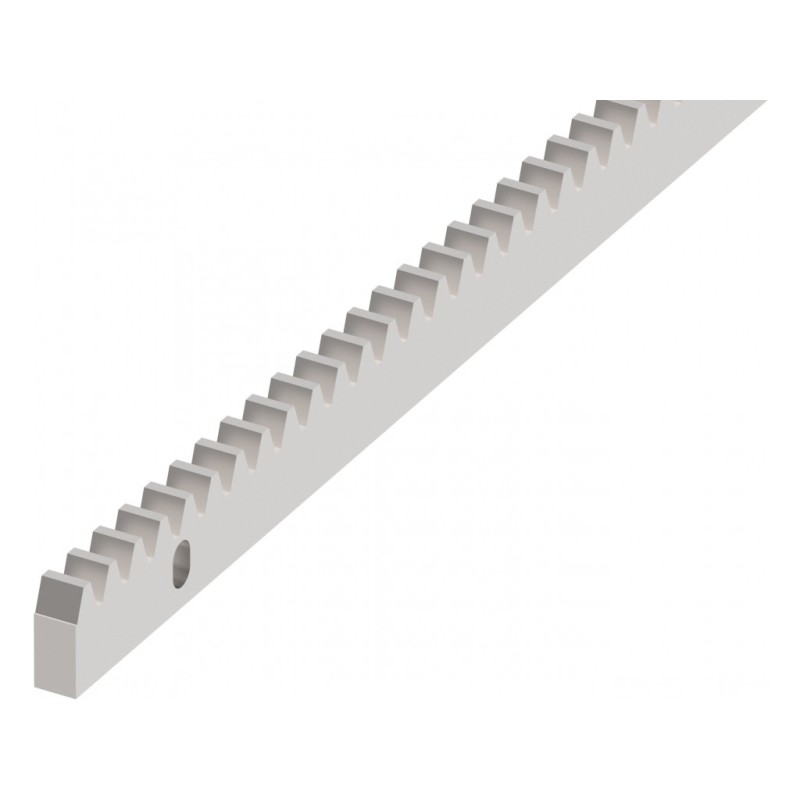 Crémaillère acier 30x12 - 1m - percée - 3 trous - Entretoises à souder incluses