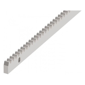 Crémaillère acier 30x12 - 1m - percée - 3 trous - Entretoises à souder incluses