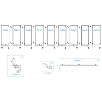 Portail coulissant à angle à partir de 90° - Passage de 4,20m - Hauteur 1,80m - Ouverture à droite