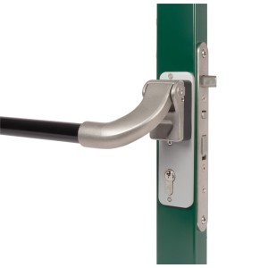 Barre de poussée en aluminium pour serrures Locinox - Longueur 1400mm