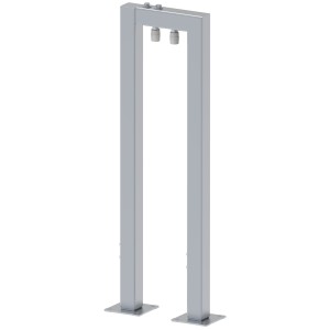 Portique de guidage pour portail coulissant - fixation au sol - hauteur max réglable 2m