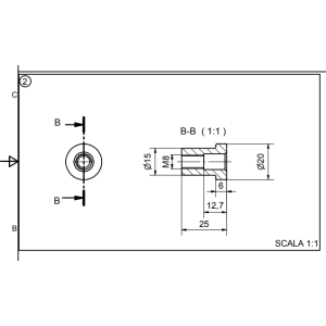 Crémaillère acier 30x12 - 1m - percée - 3 trous - Entretoises à souder incluses
