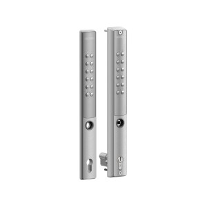 Clavier VERA argent sur batterie pour serrures encastrées 40 mm double face