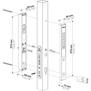 Clavier de contrôle d’accès VERA argent compatible serrures FORTYLOCK, FIFTYLOCK, SIXTYLOCK et EIGHTYLOCK