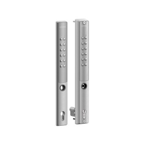 Clavier électronique VERA argent double clavier sur batterie pour serrures encastrées 50 mm