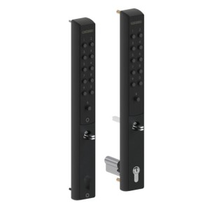 Serrure à code mécanique VITA 40mm noire double clavier pour portails et portillons