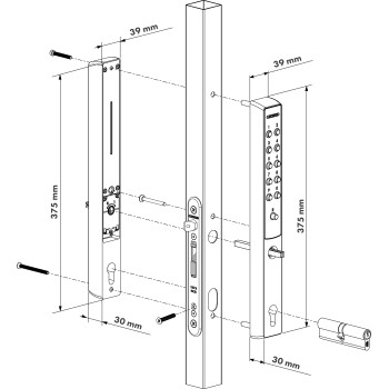Serrure Locinox VITA robuste en aluminium avec protection anti-vandalisme