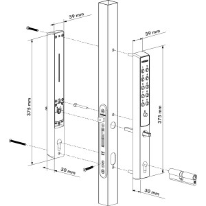 Serrure Locinox VITA robuste en aluminium avec protection anti-vandalisme