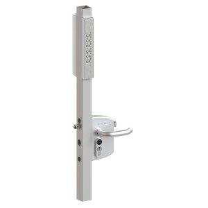 VOLTA - Serrure en applique avec clavier DOUBLE à code électronique externe alimenté par batterie - profil de 40 à 60mm - Ar