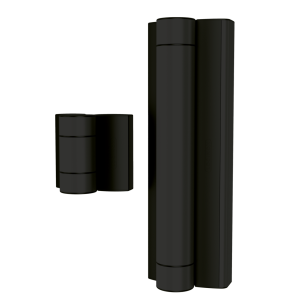 Charnière avec ferme-portillon motorisé intégré pour les accès piétons - MAGNUS - Noire